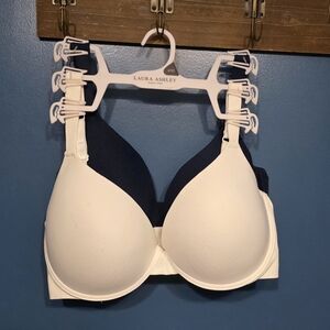 Laura Ashley Navy and White Bras Set of Two